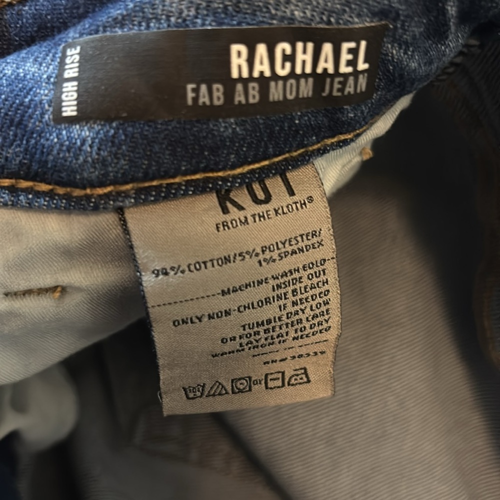 KUT FROM THE KLOTH | high rise Rachael fab ab mom Jean denim blue jeans 6 - Picture 4 of 4